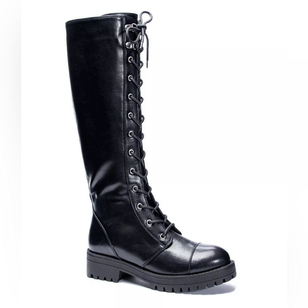 Dirty Laundry Womens Vandal Laceup Lug Sole Boots Black Size 8